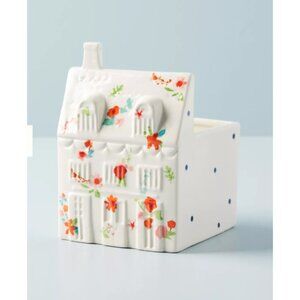 Anthropologie Floral House Planter